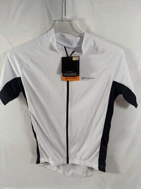 Nuckily Cycling Jersey Men Short Sleeve White Size Large NWT